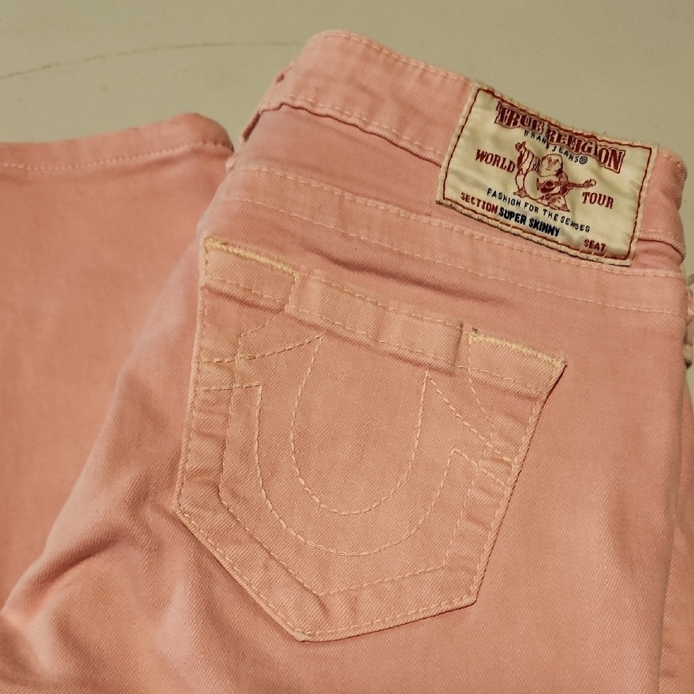 True Religion Light Pink Skinny Jeans